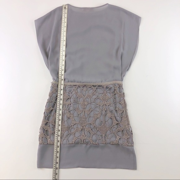 SEE By Chloe Lavender Grey Lace Panel Dress Size 0/2 - Picture 5 of 8